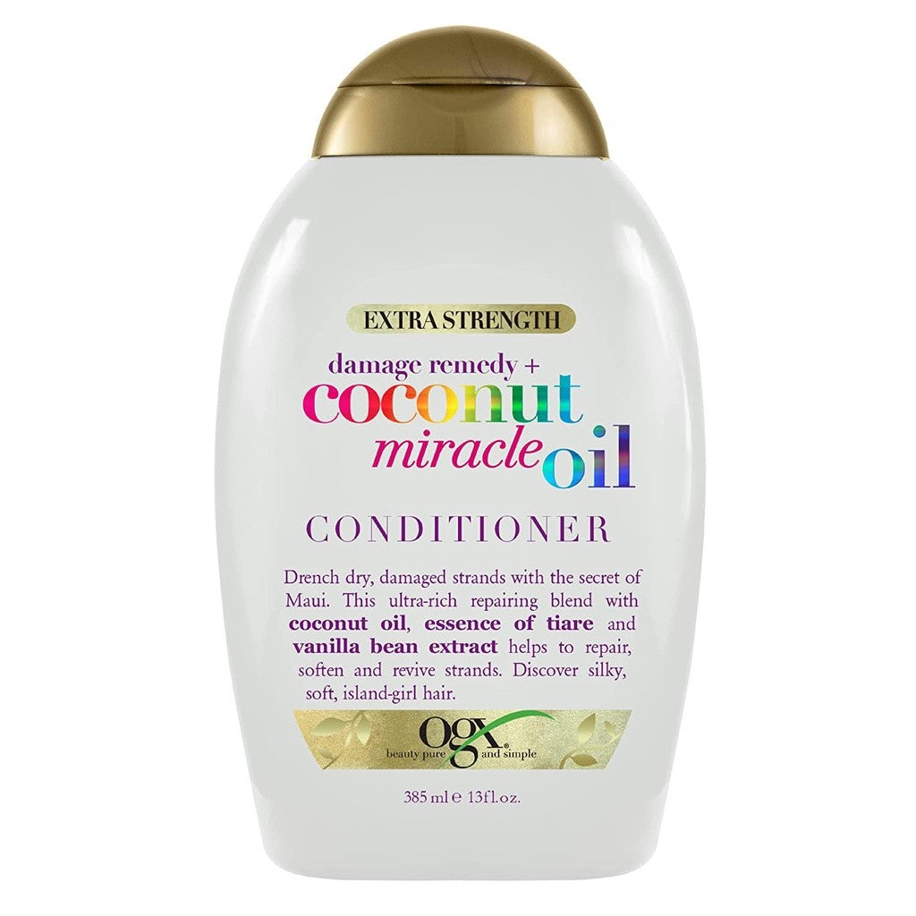 OGX Extra Strength Damage Remedy + Coconut Miracle Oil Shampoo Conditioner for Dry, Frizzy Hair