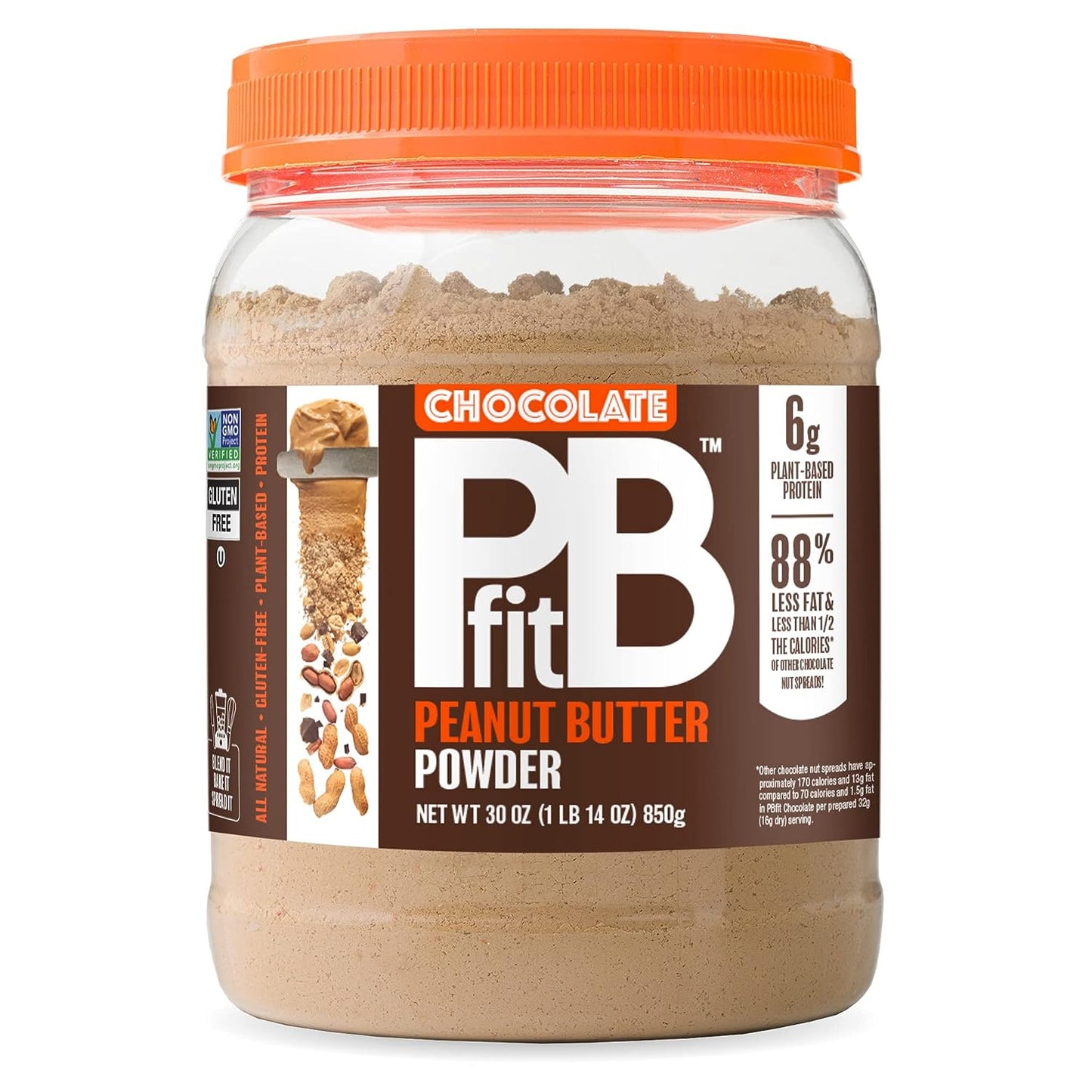 PBfit All-Natural Peanut Butter Powder - Original, Organic, Chocolate