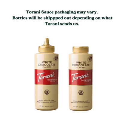 Torani Puremade Caramel, White Chocolate, Dark Chocolate Sauce for Coffee