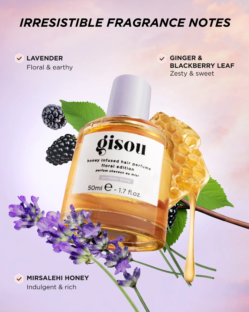 Gisou Honey Infused Perfume Mist - Lavender Berry