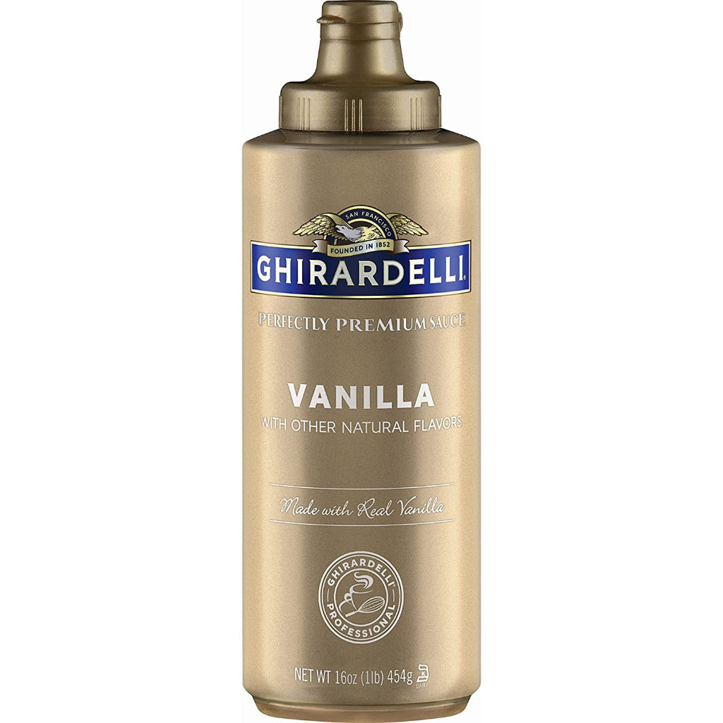 Ghirardelli Professional Premium Sauce Caramel, Dark Chocolate, White Chocolate for Coffee Syrup