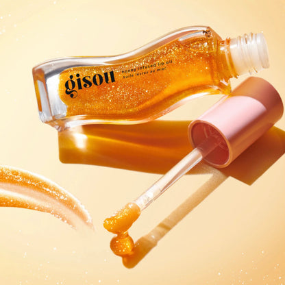 Gisou Honey Infused Lip Oil Gloss - Golden Shimmer, Strawberry, Watermelon, Mango, Coconut