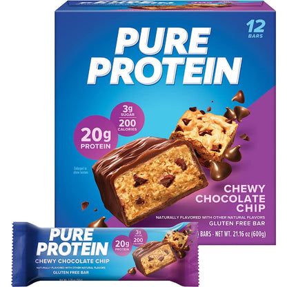 Pure Protein Bar - Chocolate Deluxe, Peanut Butter, Chewy Chocolate Chip, Mint Chocolate, Lemon Cake