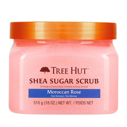 Tree Hut Shea Sugar Scrub - Moroccan Rose, Coconut Lime, Boba Milk Tea, Iced Coffee, Strawberry