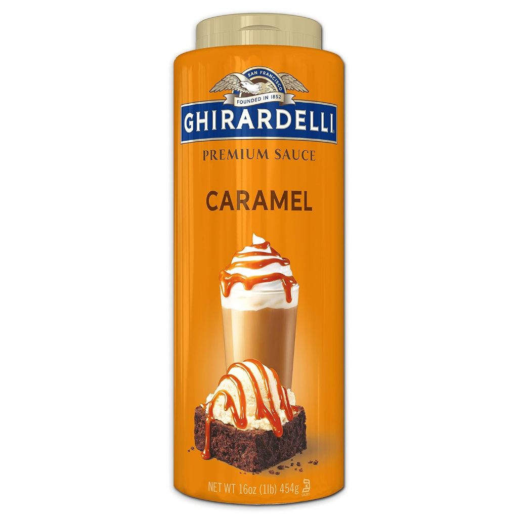 Ghirardelli Professional Premium Sauce Caramel, Dark Chocolate, White Chocolate for Coffee Syrup