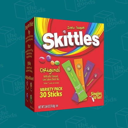 Skittles Singles To Go Variety Pack, Watertok Powdered Drink Mix - Tropical, Wild Berry, Original