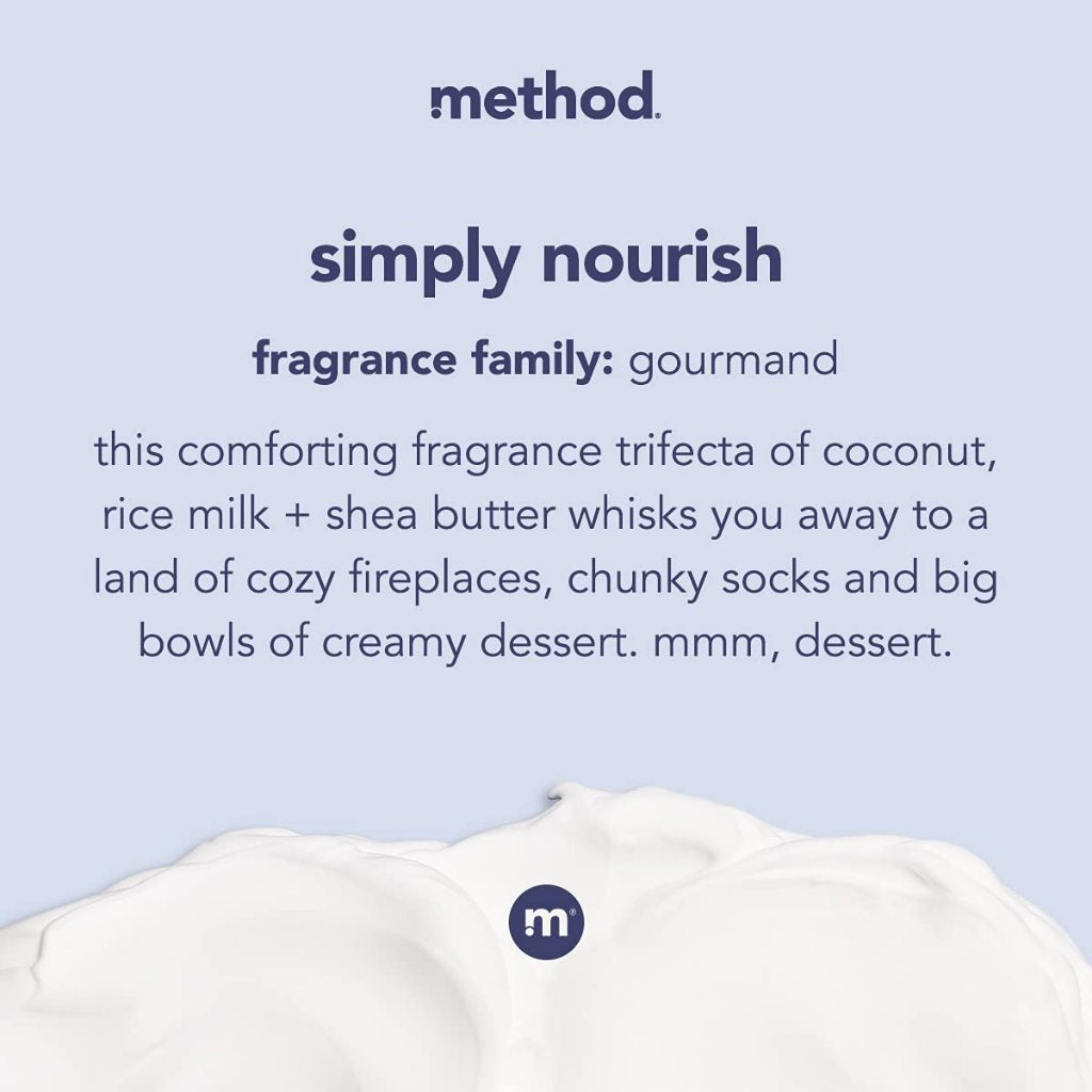 Method Daily Lotion, Simply Nourish, Plant-Based Moisturizer for 24 Hours of Hydration