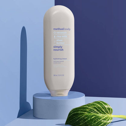 Method Daily Lotion, Simply Nourish, Plant-Based Moisturizer for 24 Hours of Hydration