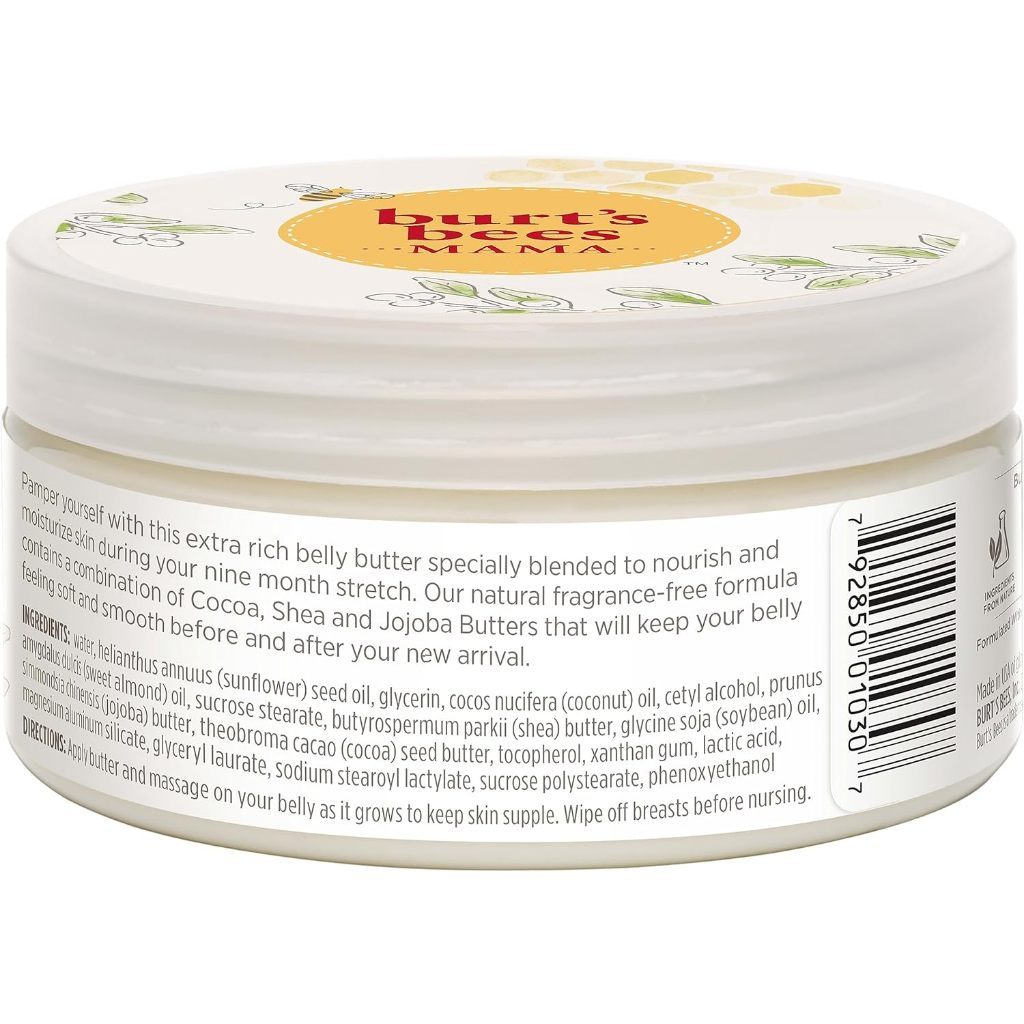 Burt's Bees Mama Belly Butter, Stretch Mark Cream for Pregnancy