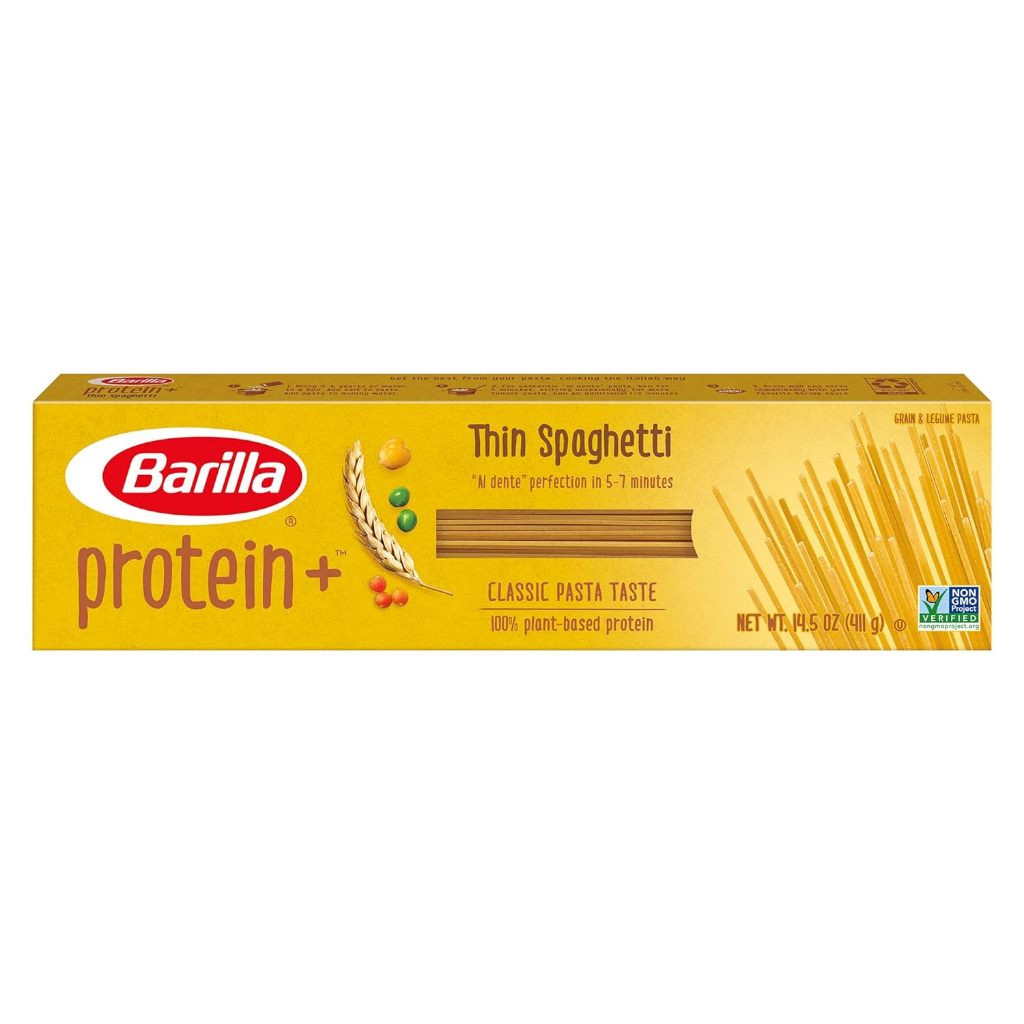 Barilla Protein Pasta Plus Angel Hair Spaghetti Pasta - Protein from Lentils, Chickpeas & Peas