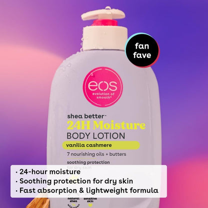 EOS Shea Better Body Lotion - Vanilla Cashmere, Strawberry Dream, Jasmine Peach, Fresh & Cozy