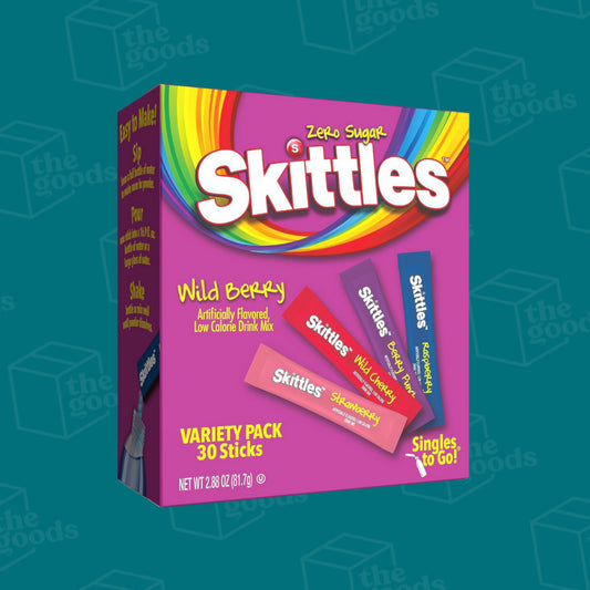 Skittles Singles To Go Variety Pack, Watertok Powdered Drink Mix - Tropical, Wild Berry, Original