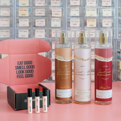 Sabrina Carpenter Scent Beauty Body Mist Discovery Set - Sweet Tooth, Caramel Dream, Cherry Baby