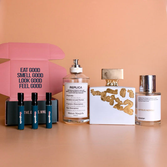 Beach Scents Perfume Discovery Set - M. Micallef Ylang in Gold, Dossier Citrus Neroli Portofino