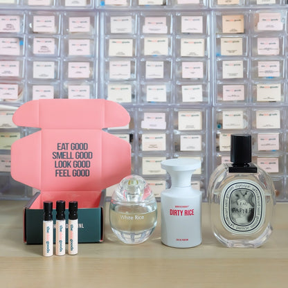 Rice Scents Discovery Decant Set - BTSO Dirty Rice, d'Annam White Rice, Leau Papier