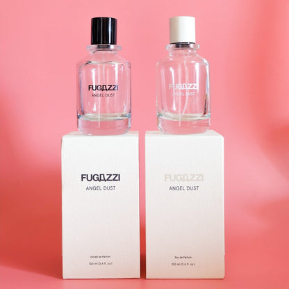 EMPTY BOTTLE Fugazzi Angel Dust EDP and Extrait, Vanilla Haze EDP for Collection Display