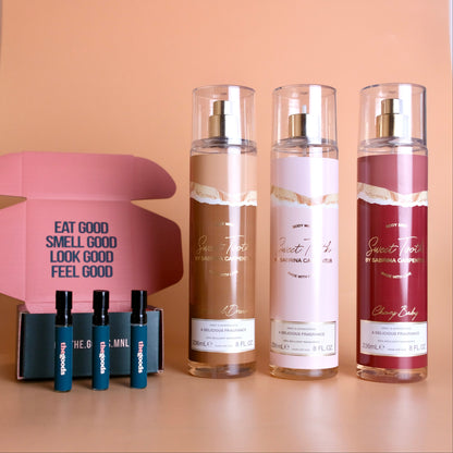 Sabrina Carpenter Scent Beauty Body Mist Discovery Set - Sweet Tooth, Caramel Dream, Cherry Baby
