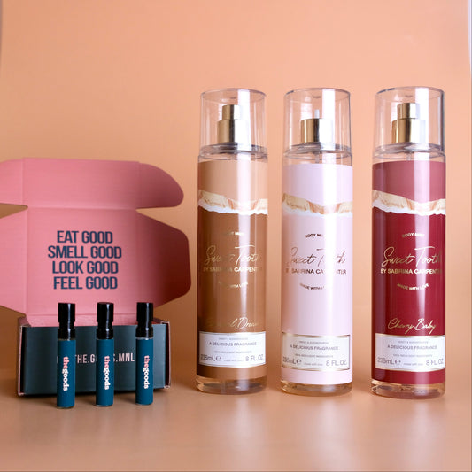 Sabrina Carpenter Scent Beauty Body Mist Discovery Set - Sweet Tooth, Caramel Dream, Cherry Baby