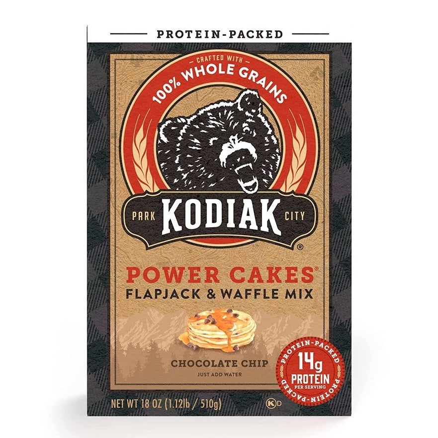 Kodiak Power Cakes Flapjack and Waffle Mix Protein Pancake Buttermilk Chocolate Chip