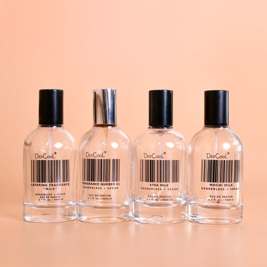 EMPTY BOTTLE Dedcool Perfume for Collection Display - Mochi Milk, Xtra Milk
