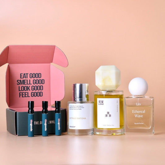 Perfume Discovery Set Tea Scents - To Summer Triple Tea, Liis Ethereal Wave, Dossier Citrus Matcha